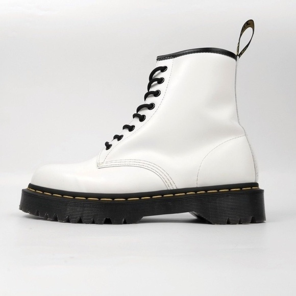 Dr. Martens 1460 Bex Lug Sole Combat Platform Boots 90s Grunge Y2k Neopunk White main image 8